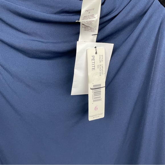 Laundry by Design NWT Navy Blue Dress with Black Shiny Stones by Shoulder Size 6 - Picture 9 of 10